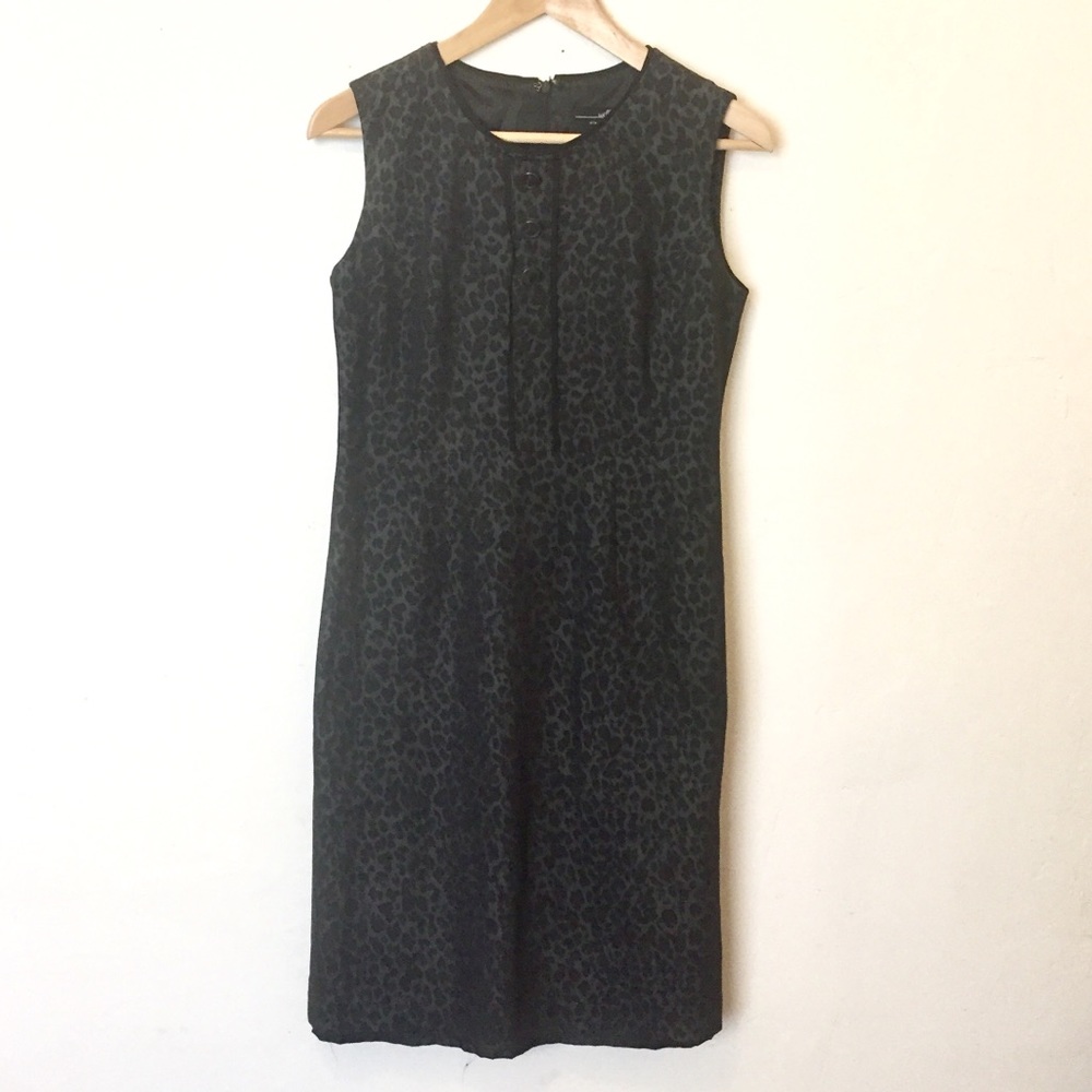 Willi Smith Leopard Grey, Black and Brown Dress